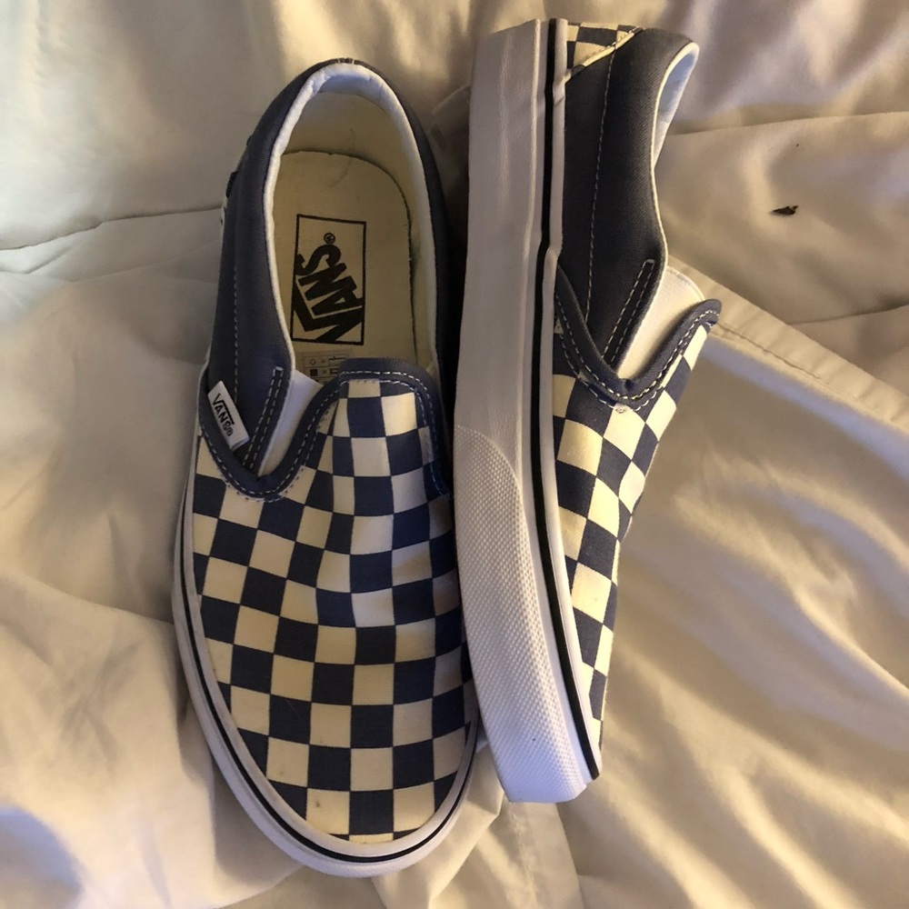 Navy blue slip on vans